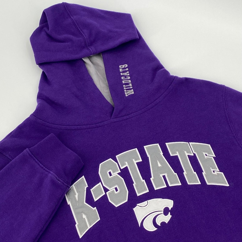 Kansas State Wildcats Hoodie Youth Large 16/18 Purple Hoodie K State Collegiate‎